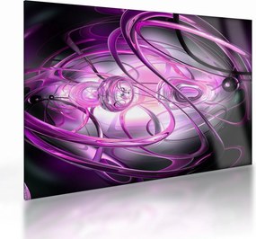Tablou pe sticlă cu abstracție frumoasă în violet (70x50 cm)
