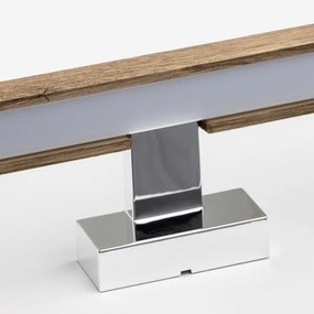 Aplică LED pentru oglindă Brilagi WOODY MIRROR LED/15W/230V IP44 stejar/crom