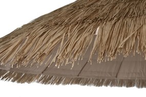 Umbrelă de grădină cu aspect de stuf, stil tropical, structură metalică