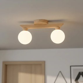 Plafonieră aplicată ANTONIO 2xG9/5W/230V stejar/alb