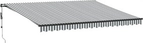 vidaXL Copertină retractabilă automat, antracit/alb, 450x350 cm