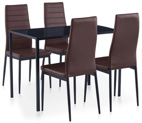 vidaXL Set mobilier de bucătărie, 5 piese, maro