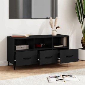 Comoda TV, negru, 102x35x50 cm, lemn compozit Negru, 1
