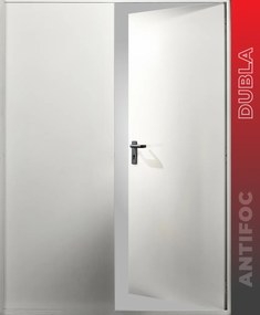 Usa antifoc EI60 120 - NON-Standard cu inaltime 1800 2400 2650 mm RAL 9001, 1800(900+900), 2400, 60, ST, Dubla