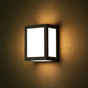 Aplica LED de perete pentru exterior, 12W, 230V, 4000K, IP65, neagră