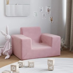 Canapea pentru copii, roz, plus moale