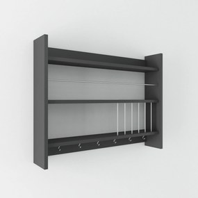 Raft KOLIN, gri antracit, PAL melaminat, 85x15x65 cm