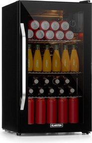 Klarstein Beersafe XXL Onyx, frigider, E, LED, 3 grătare metalice, ușă din sticlă, onyx