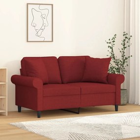 vidaXL Perne decorative, 2 buc., roșu vin, 40x40 cm, material textil