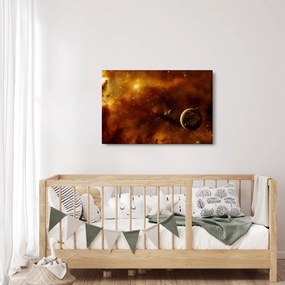Tablou - Planete cu nebuloasă (90x60 cm)