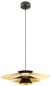Redo 01-3001 - Lustră suspendată pe cablu FARGO LED/16,5 W/230 V, Ø 50 cm, negru/auriu
