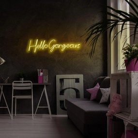 Aplica de Perete Neon Hello Gorgeous, 75 x 18 cm