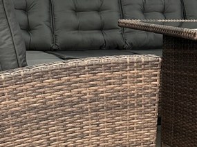 Set mare de rattan în maro elegant