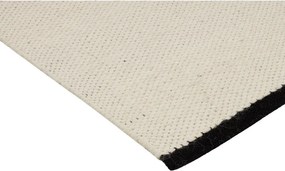 Covor bej țesut manual din lână 140x200 cm Mavi – noo.ma