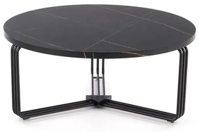 Masuta cafea Antica marble negru – H36 cm
