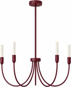 Candelabru cu 5 brate AUGUSTINE burgundy
