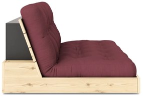 Canapea burgundy extensibilă 196 cm Base – Karup Design
