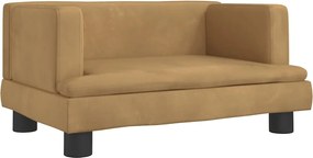 vidaXL Canapea pentru copii, maro, 60x40x30 cm, catifea