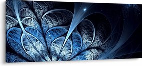 Tablou - Floare albastru închis (120x50 cm)