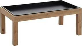 Masuta cafea AVERSA, stejar artisan/negru, PAL, 108x60x43 cm