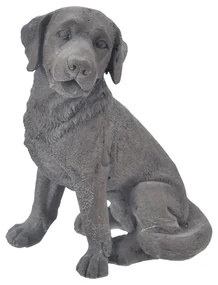 InDecor Câine din ceramică, gri, 23 x 19 x 33 cm