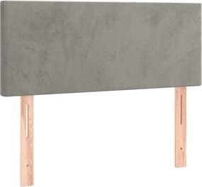 vidaXL Tăblie de pat, gri deschis, 80x5x78/88 cm, catifea