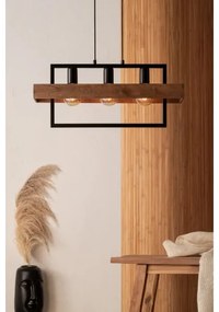 Lustră pe cablu ROBIN 3xE27/60W/230V lemn