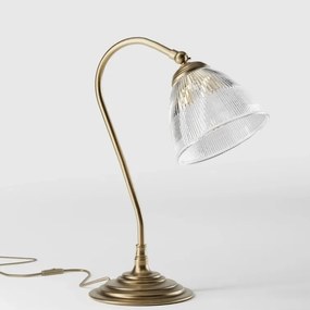 Lampa de masa stil neoclasic din alama si sticla Elide