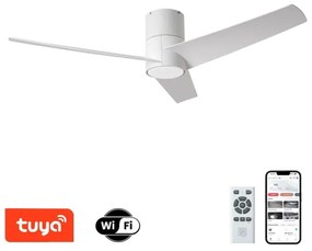 ZEVENTI - Ventilator de tavan LED BARROSA LED/18W/230V Wi-Fi Tuya alb + telecomandă