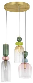 Lustra cu 3 Pendule design decorativ modern MURANO