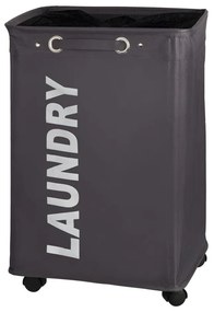 WENKO 3450112100 - Coș pentru rufe QUADRO 40x60 cm gri/negru