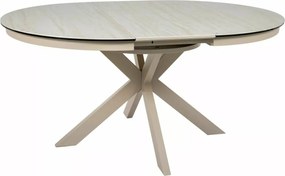 Masa extensibila Porto Ceramic bej mat/cașmir L120-160xl120 cm