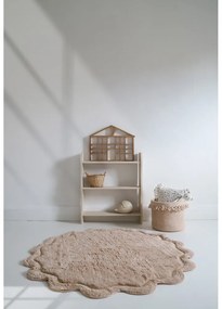 Covor roz deschis lavabil țesut manual rotund din bumbac ø 110 cm Sweet April Nude – Nattiot