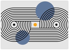 Tablou pe sticlă - Abstracție minimalistă N⁰3 (70x50 cm)