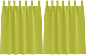 vidaXL Perdele Opaque cu Inel 2 pcs Verde 140 x 140 cm Poliester