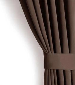 decoDoma Draperie groasă blackout RESTILO maro închis 140 x 245 cm 1 buc