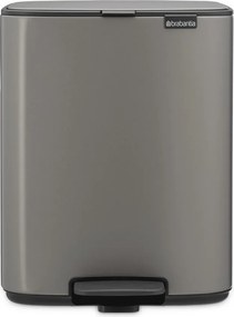 Coș de gunoi gri cu pedală din oțel 12 l Bo – Brabantia