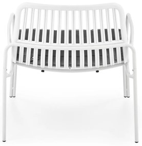 Fotoliu din plastic Melby alb - H75 cm