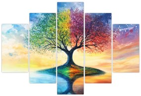 Tablou – Arbore pictat al anotimpurilor (150x105 cm)