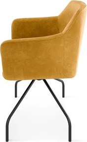 Scaun lemn masiv SCARLET cu bază pivotantă, 62 × 83 × 61 cm