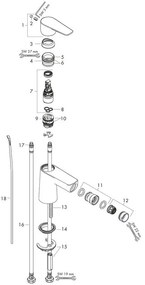 Baterie bideu cu ventil Hansgrohe, Talis E, bronz periat