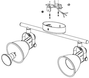 Eglo 98394 - Spot LED SERAS 2xGU10/3,3W/230V