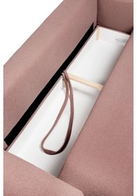 Canapea roz-deschis extensibilă cu tapițerie din țesătură bouclé 247 cm Quinoa – Bonami Selection