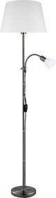 Eglo 31178 - Lampadar ALMACEN 1xE27/60W/230V + 1xE14/25W negru/alb