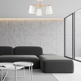 Lustr ELLIE 3xE27/60W/230V alb, montaj plafon