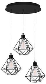 Lustra design modern Ã˜30cm Pietra 3 neagra NVL-673603