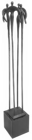 Sculptura bronz masiv "Inspiratie si cooperare" 42cm