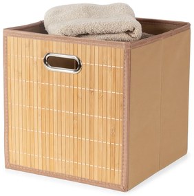 Cutie de depozitare în culoare naturală din bambus 31x31x31 cm – Compactor