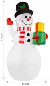 Om de zăpadă gonflabil LED 155 cm