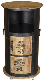 Dulap vinotecă negru din metal număr sticle 9, 60x115 cm Luni – Interia Home &amp; Living